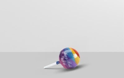 Maqueta de caramelo de bola de piruleta 4