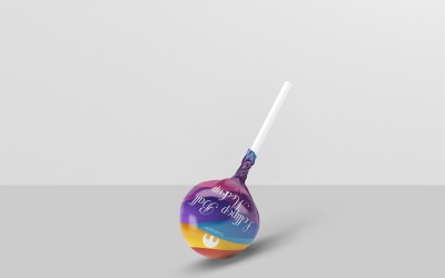 Mockup di caramelle a forma di lecca-lecca 7