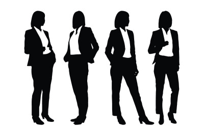 Silhouette d&amp;#39;employée et de travailleur féminin