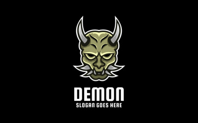 Dämon einfaches Maskottchen-Logo 1