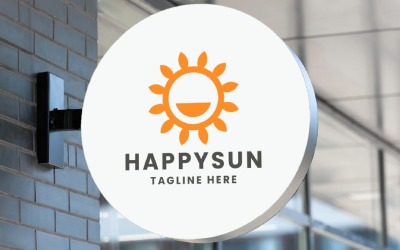 Modelo de logotipo Happy Sun Pro
