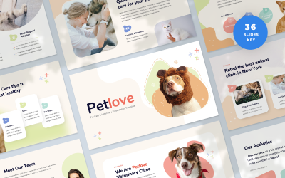 Petlove - Evcil Hayvan Bakımı ve Veterinerlik Sunumu Kynote Şablonu