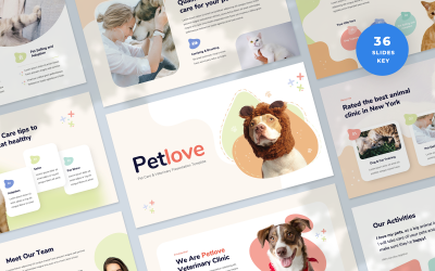 Petlove - kisállat gondozás és állatorvosi bemutató Kynote sablon