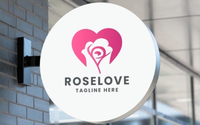 Plantilla de logotipo Rose Love Pro