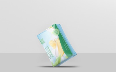 Sürülen Tereyağlı Sarma Paketleme Mockup&amp;#39;ı 4