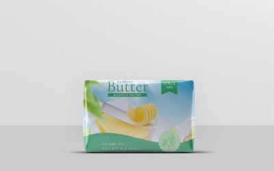 Yayılmış Tereyağlı Sarma Paketleme Mockup&amp;#39;ı