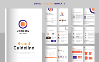 Brand Guidelines template. Brand Identity presentation. Logo Guide Book. Logotype presentation