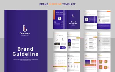 Brand Guidelines template. Logo Guideline template. Logo Guide Book. Logotype presentation