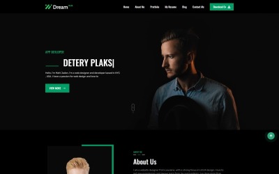 Dreamhub - HTML5-sjabloon voor persoonlijk cv en portfolio