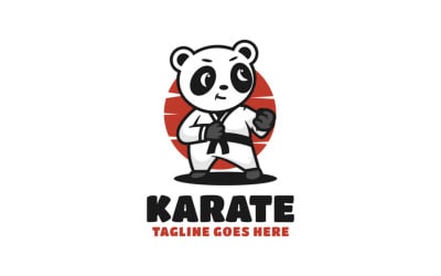 Logotipo Mascote Karatê Panda