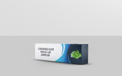 Mockup di gomma da masticare realistico 2