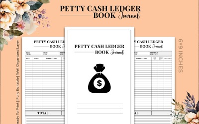 Petty Cash Ledger Book Journal Kdp belső