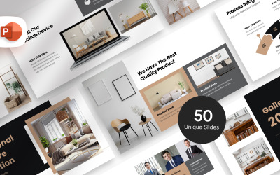 Professionell möbelsamling presentationsmall