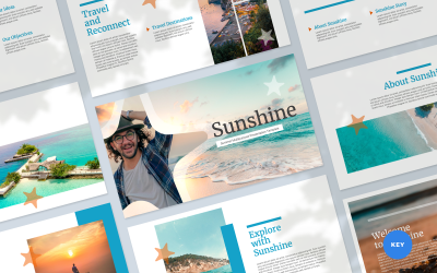 Sunshine — letni uniwersalny szablon prezentacji przewodniej