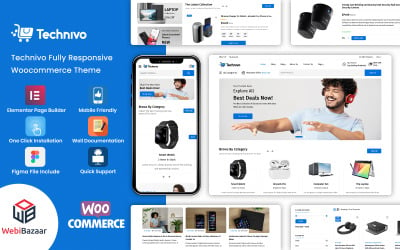 Technivo - Электроника MegaShop WooCommerce Шаблон