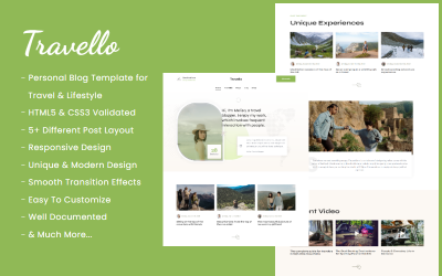 Travello | Personal Blog Template for Travel &amp;amp; Lifestyle