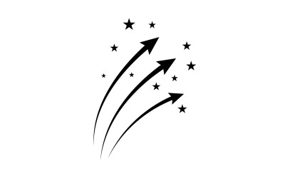 Decoración vectorial de diseño de estrella fugaz v2