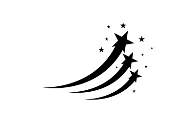 Decoración vectorial de diseño de estrella fugaz v7