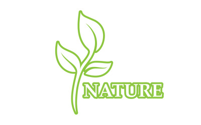 Eco hoja verde naturaleza elemento go green logo v11