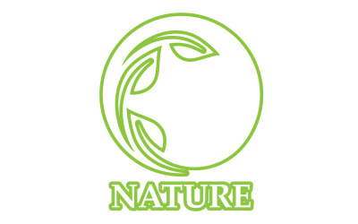 Eco hoja verde naturaleza elemento ir verde logo v12