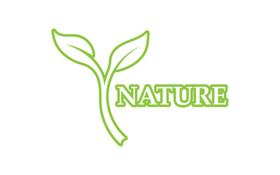 Eco hoja verde naturaleza elemento ir verde logo v14