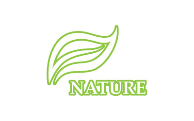 Eco hoja verde naturaleza elemento ir verde logo v15