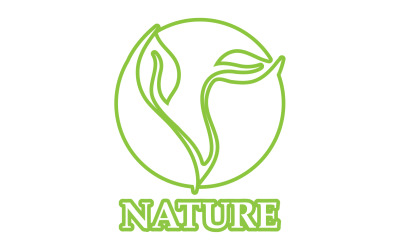 Eco hoja verde naturaleza elemento ir verde logo v24