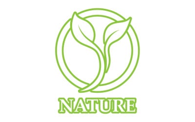 Eco hoja verde naturaleza elemento ir verde logo v25