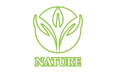 Eco hoja verde naturaleza elemento ir verde logo v37
