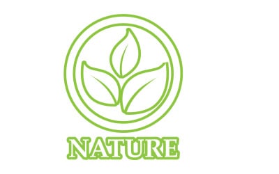 Eco hoja verde naturaleza elemento ir verde logo v39