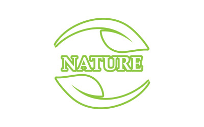 Eco hoja verde naturaleza elemento ir verde logo v41