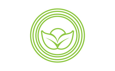Eco hoja verde naturaleza elemento ir verde logo v57