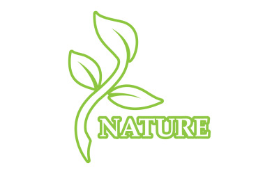 Eco leaf green nature element go green logo v18