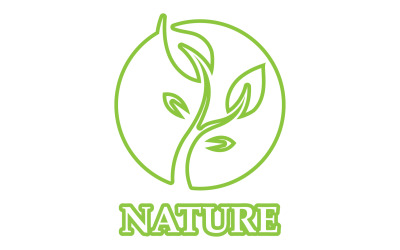 Eco leaf green nature element go green logo v23
