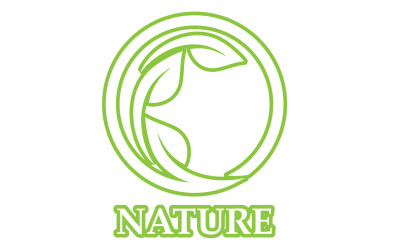 Eco leaf green nature element go green logo v3