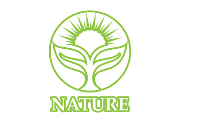 Eco leaf green nature element go green logo v48