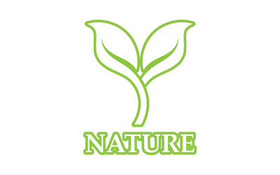 Eco leaf green nature element go green logo v4