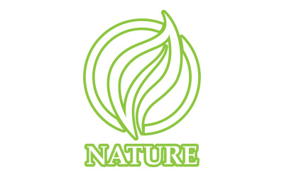 Eco leaf green nature element go green logo v50