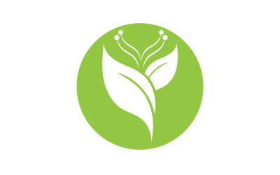 Eco leaf green nature element go green logo v53
