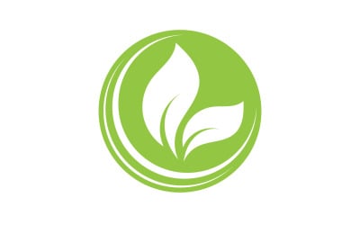 Eco leaf green nature element go green logo v55