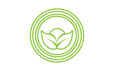 Eco leaf green nature element go green logo v57