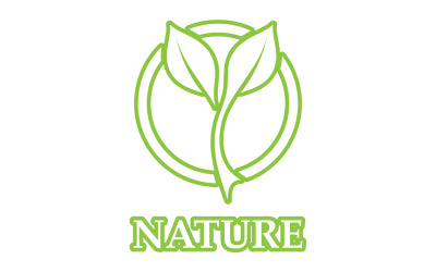 Eco levélzöld természet elem go green logó v31