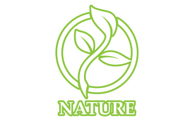 Eco levélzöld természet elem go green logó v36