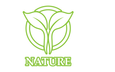 Élément de nature vert feuille Eco aller logo vert v38