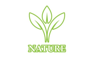 Öko-Blattgrün-Naturelement Go Green Logo v19