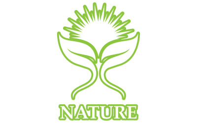 Öko-Blattgrün-Naturelement Go Green Logo v26