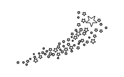 Shooting star design vector decoration v14