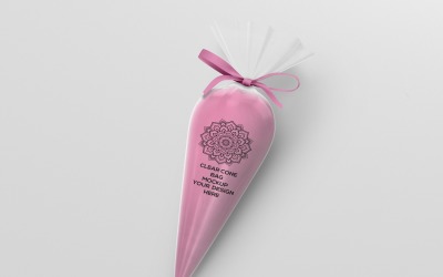 Clear Large Cone Bag Mockup 3