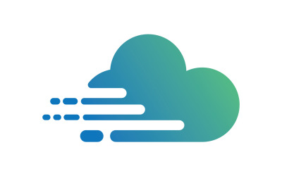 Cloud logo icon server save data template design v10