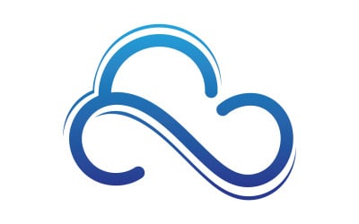 Cloud logo icon server save data template design v15